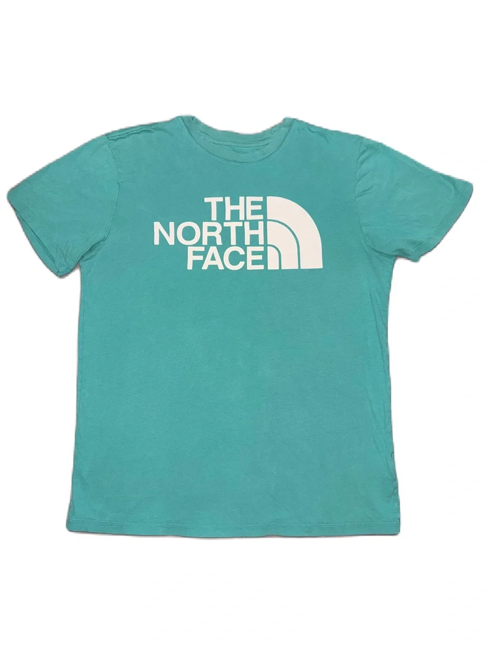 The North Face S Short Sleeve Logo Tee Teal Blue
